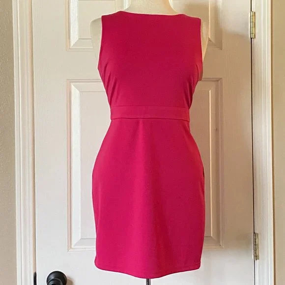 open back dresses forever 21 Forever 21 | Dresses | Forever 2 Open Back Sleeveless Mini Shift Dress  Fuchsia Pink Medium New Wtags